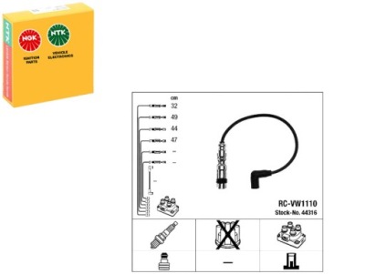 Набір трубопровід запалювання ngk 44316 фото №1