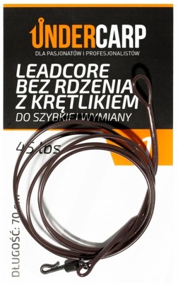 Undercarp Leadcore bez rdzenia z krętlikiem brązowy