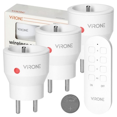 3x GNIAZDO GNIAZDKA BEZPRZEWODOWE NA PILOTA ZDALNIE STEROWANE ZASIĘG 40m