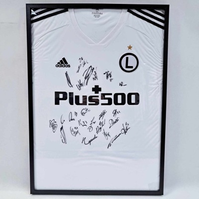 Legia Warszawa - koszulka z autografami w ramie (clu)