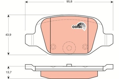 TRW GDB1384 PADS BRAKE  