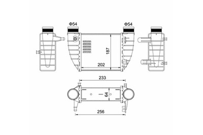 HART INTERCOOLER AUŠINTUVAS ORO AUDI A4 00- 