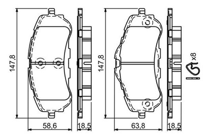 BOSCH 0 986 494 714 КОЛОДКИ ТОРМОЗНЫЕ