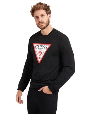 GUESS BLUZA MĘSKA AUDLEY CN FLEECE BLACK r. XL