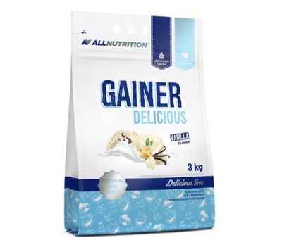 ALLNUTRITION GAINER DELICIOUS 3000g MASA BIAŁKO WĘGLOWODANY MIĘŚNIE ENERGIA