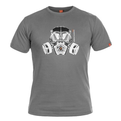 Koszulka T-shirt bawełniana Pentagon "Gas-Mask" - Szara M