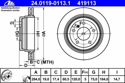 DISKU HAMULC. BMW 3 E46 4X4 00-05 GAL. 