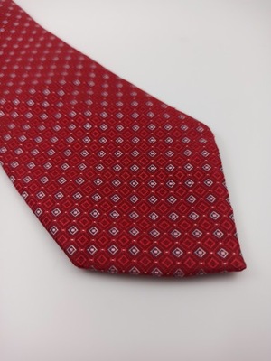 Brioni czerwony jedwabny krawat