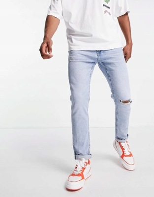 PULL&BEAR SPODNIE JEANSOWE MĘSKIE 40 1RRF