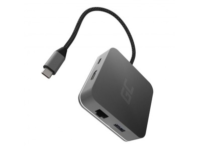 Adapter HUB USB-C GREEN CELL 6w1 AK61
