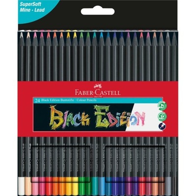 Kredki trójkątne Black Edition 24 kolory Faber-Castell