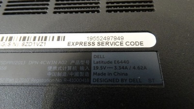 Dolna zaslepka obudowy Dell Latitude E6440