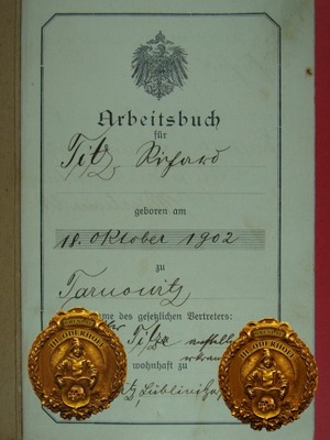 1902 Tarnowitz=Arbeitsbuch Lux H7867