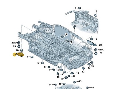 SOPORTE ELEVADOR PARTE DELANTERA AUDI A3 2013-2020 TT 2015-  