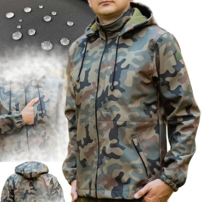 SOFTSHELL wodoodporny ODDYCHAJĄCY Męski KURTKA L