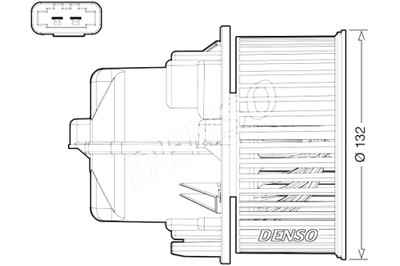 DENSO VENTILIATORIUS PŪSTUVO VOLVO S60 II S80 II V60 I V70 III XC60 I 