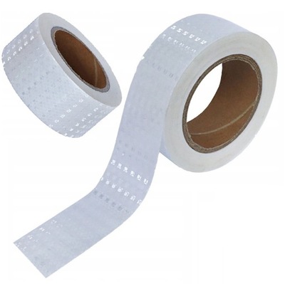 Стрічка відбиваюча samoprzylepna konturowa білий 45m фото №1