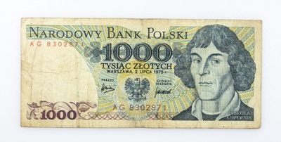 1000 ZŁOTYCH 1975 ROK s. AG st. 4