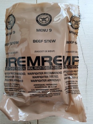 Racja żywnościowa MRE US Army Menu nr 9
