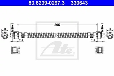 CABLE DE FRENADO FLEXIBLES PORSCHE 911 (99 ATE  