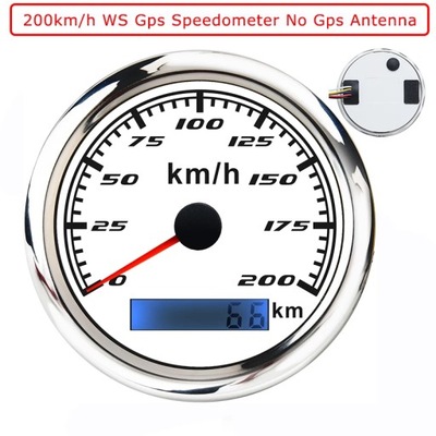 60 km/h 120km/h 200km/h 85MM GPS Speedometer Waterproof Red Backligh~83577 