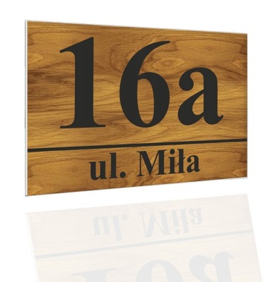 TABLICZKA Z NUMEREM DOMU | TABLICA ADRESOWA | NUMERY NA DOM | WZORY | 32x21