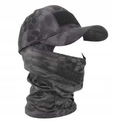 taktyczna czapka wojskowa komin szalik bejsbolówka męska zestaw