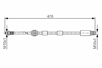 BOSCH CABLE DE FRENADO ELÁSTICO PARTE DELANTERA L/P FORD MONDEO 3 JAGUAR  