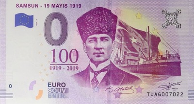 0 Euro - Samsun - 19 Mayis 1919 - Turcja - 2019