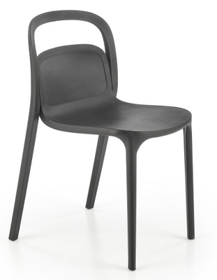 Krzesło czarne ogrodowe tarasowe K490 plastik, polipropylen