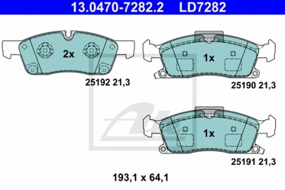 TRINKELĖS STABDŽIŲ ATE CERAMIC ATE 13.0470-7282.2 