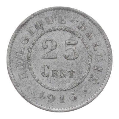 [M11079] Belgia 25 cent 1916