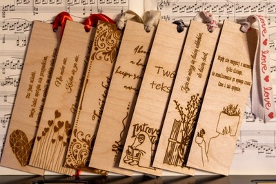 zakładka drewno personalizowana prezent walentynki