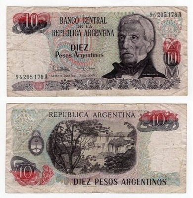 ARGENTYNA 1983-84 10 PESOS