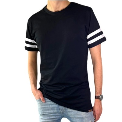 T-shirt męski z krótkim rękawem czarny XL