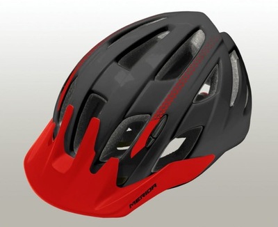 KASK MERIDA YOUNG S (50-54CM) BLACK-RED HM-MD163