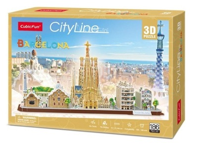 PUZZLE PRZESTRZENNE 3D City Barcelona WYTRZYMAŁE