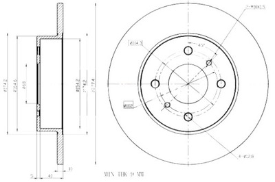 MAXGEAR ДИСКИ ТОРМОЗНЫЕ ТОРМОЗНЫЕ 2 ШТУКИ. NISSAN T PRIMERA Z POWŁOKĄ