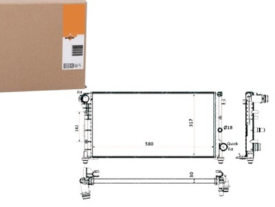 CHŁODNICA FIAT PANDA 1,1 1,2 NRF