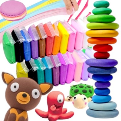 MASA PLASTYCZNA MAGICZNA PIANKOLINA Zestaw 24szt. POLIMEROWA SENSORYCZNA