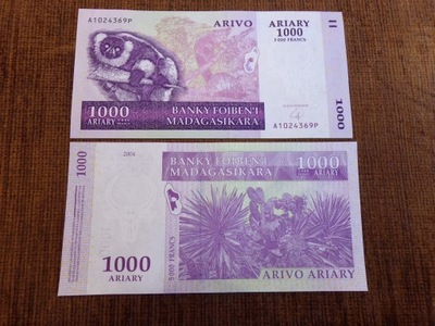 668.MADAGASKAR 1000 ARIAR UNC