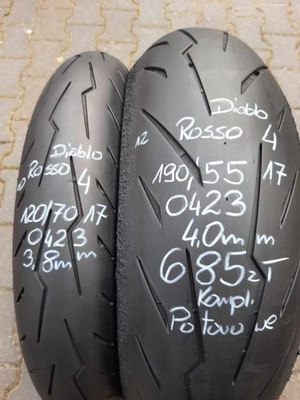 PIRELLI DIABLO ROSSO 4 190/55/17 120/70/17 