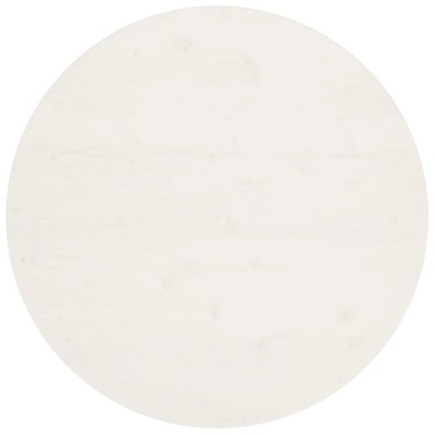 Blat stołu, biały, Ø90x2,5 cm, lite drewno sosnowe