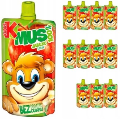 12 x Kubuś MUS jabłko banan 100g