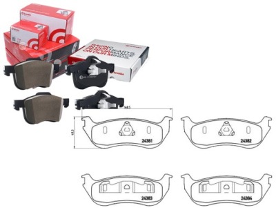 Тормозные колодки тормозные ford explorer 01-02 задняя brembo фото №1