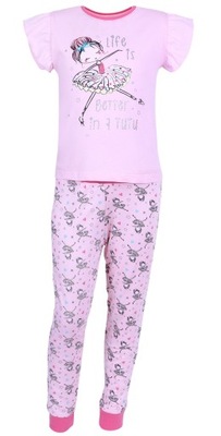 Różowa piżama w baletnice PRIMARK 4-5 lat 110 cm