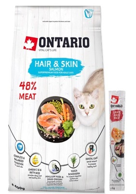Sucha karma dla kota Ontario łosoś dla kotów wybrednych 0,4 kg