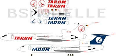 Kalkomania Tupolew Tu-154 Tarom - BSmodelle BSM144033 1:144