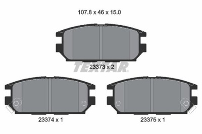 Гальмівні колодки гальмівні mitsubishi textar фото №1