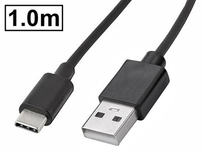 Kabel USB-C USB2.0 HighSpeed 480Mb/s 3A C/wtyk - A/wtyk 1m